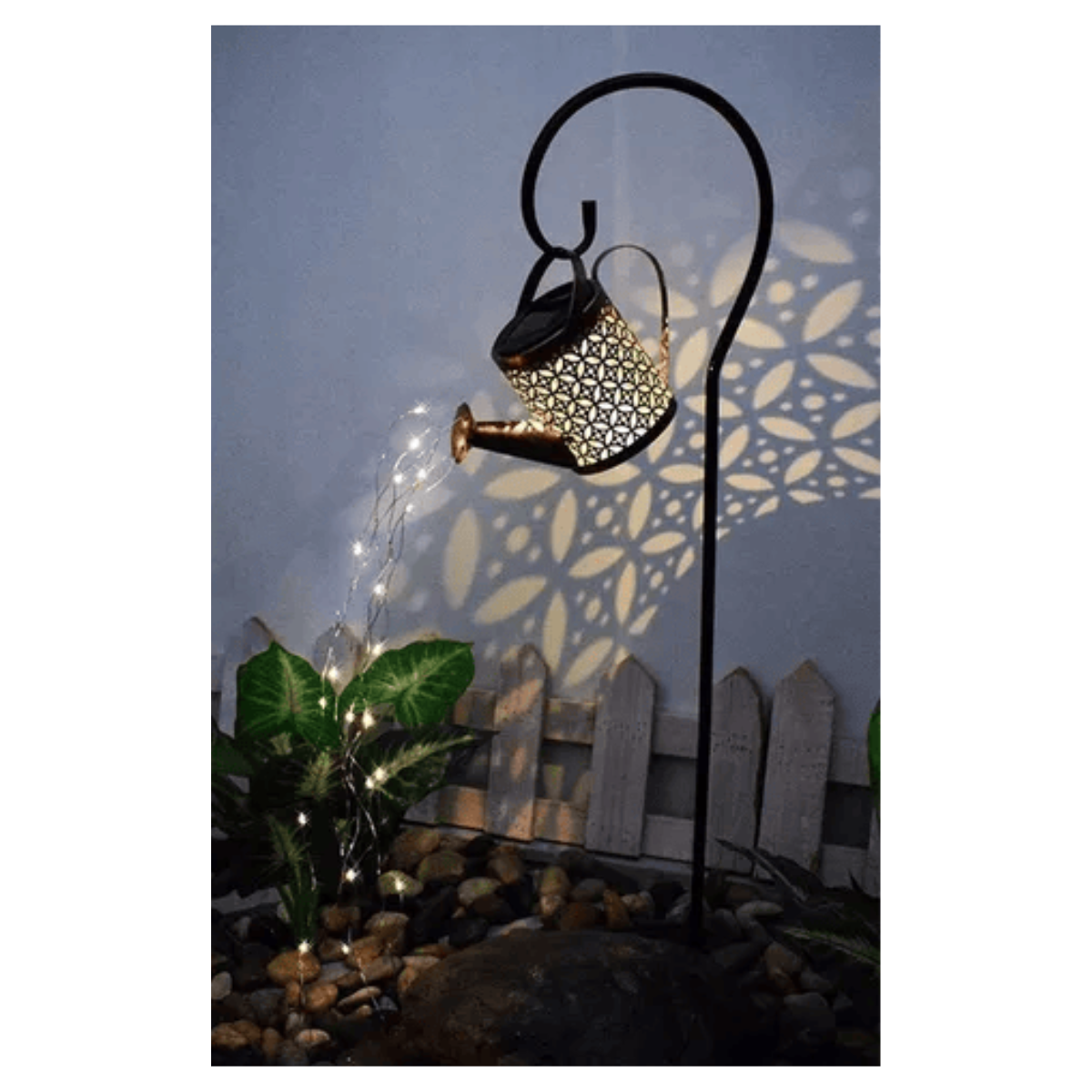 Regadera de jardín solar de luces LED